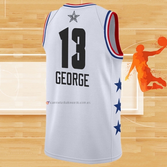 Camiseta All Star 2019 Oklahoma City Thunder Paul George NO 13 Blanco