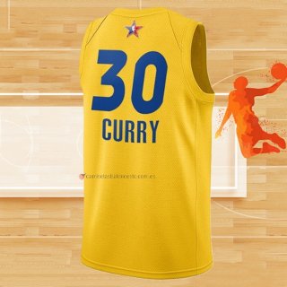 Camiseta All Star 2021 Golden State Warriors Stephen Curry NO 30 Oro