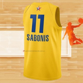 Camiseta All Star 2021 Indiana Pacers Domantas Sabonis NO 11 Oro