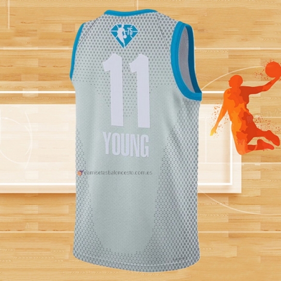 Camiseta All Star 2022 Atlanta Hawks Trae Young NO 11 Gris