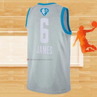 Camiseta All Star 2022 Los Angeles Lakers LeBron James NO 6 Gris