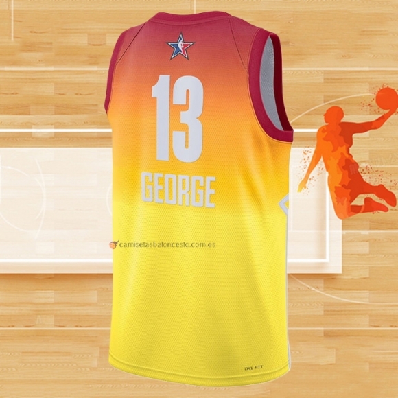 Camiseta All Star 2023 Los Angeles Clippers Paul George NO 13 Naranja