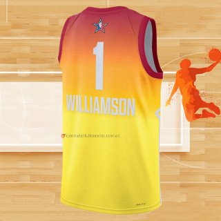 Camiseta All Star 2023 New Orleans Pelicans Zion Williamson NO 1 Naranja