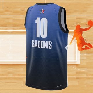 Camiseta All Star 2023 Sacramento Kings Domantas Sabonis NO 10 Azul