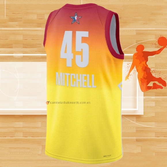 Camiseta All Star 2023 Utah Jazz Donovan Mitchell NO 45 Naranja