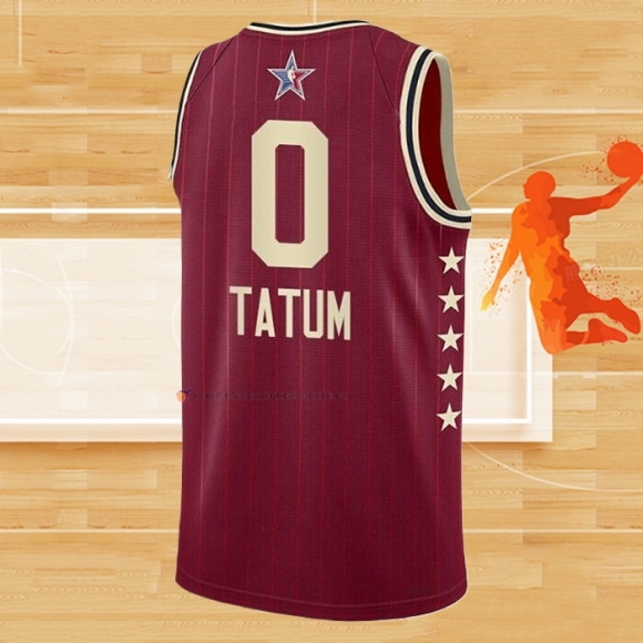 Camiseta All Star 2024 Boston Celtics Jayson Tatum NO 0 Rojo