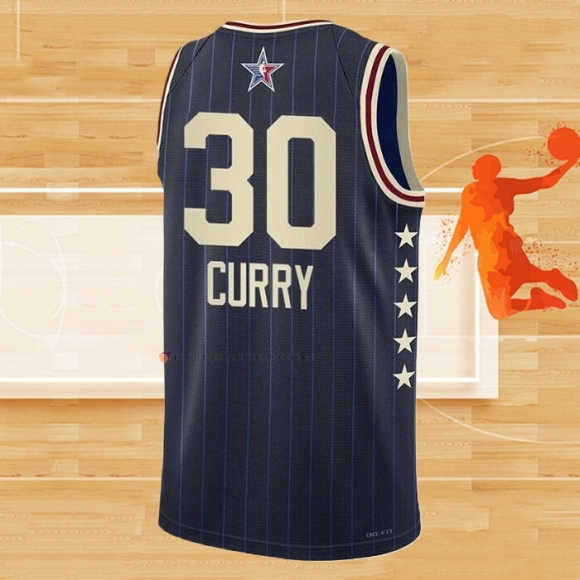 Camiseta All Star 2024 Golden State Warriors Stephen Curry NO 30 Azul