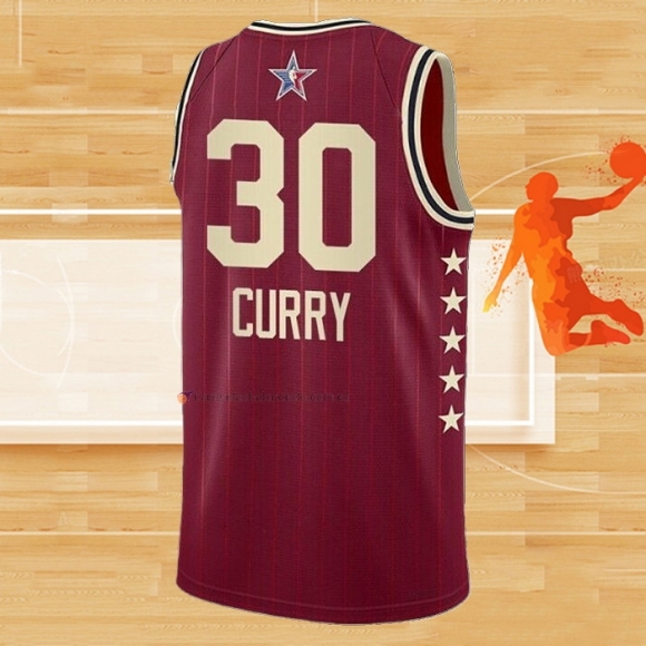 Camiseta All Star 2024 Golden State Warriors Stephen Curry NO 30 Rojo