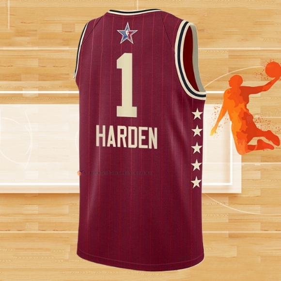 Camiseta All Star 2024 Los Angeles Clippers James Harden NO 1 Rojo