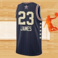 Camiseta All Star 2024 Los Angeles Lakers LeBron James NO 23 Azul