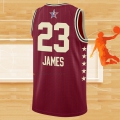 Camiseta All Star 2024 Los Angeles Lakers LeBron James NO 23 Rojo