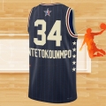 Camiseta All Star 2024 Milwaukee Bucks Giannis Antetokounmpo NO 34 Azul