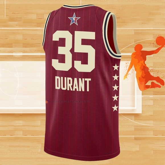 Camiseta All Star 2024 Phoenix Suns Kevin Durant NO 35 Rojo