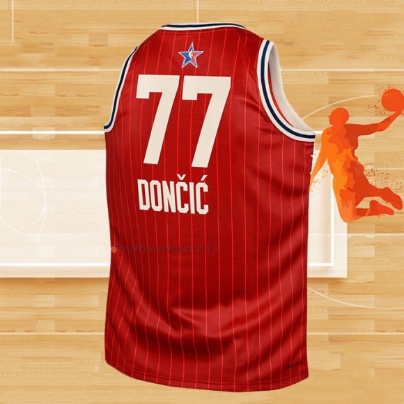 Camiseta Nino All Star 2024 Dallas Mavericks Luka Doncic NO 77 Rojo