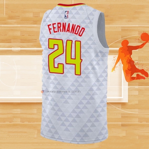 Camiseta Atlanta Hawks Bruno Fernando NO 24 Association Blanco