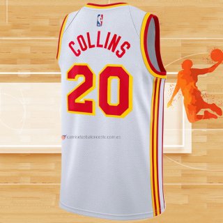 Camiseta Atlanta Hawks John Collins NO 20 Association 2020-21 Blanco