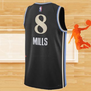 Camiseta Atlanta Hawks Patty Mills NO 8 Ciudad 2023-24 Negro