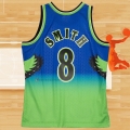 Camiseta Atlanta Hawks Steve Smith NO 8 Mitchell & Ness 1996-97 Verde