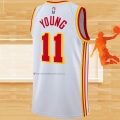 Camiseta Atlanta Hawks Trae Young NO 11 Association 2020-21 Blanco