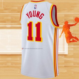 Camiseta Atlanta Hawks Trae Young NO 11 Association 2020-21 Blanco