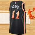 Camiseta Atlanta Hawks Trae Young NO 11 Ciudad 2022-23 Negro