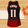 Camiseta Atlanta Hawks Trae Young NO 11 Hardwood Classics Throwback Rojo