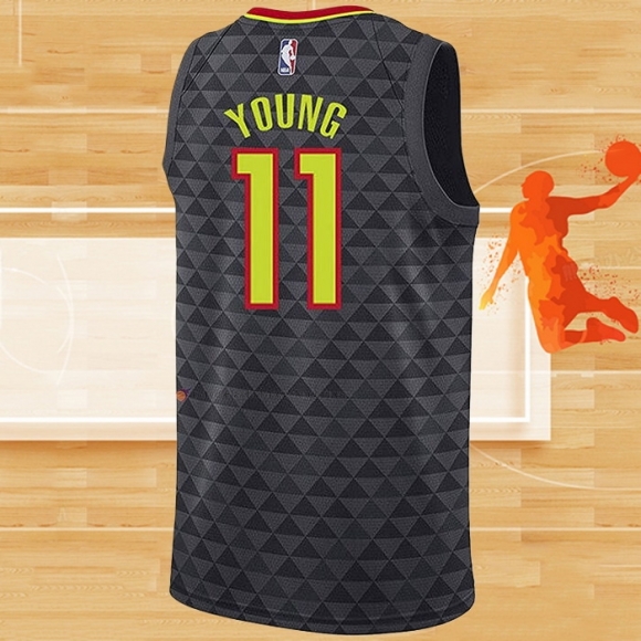 Camiseta Atlanta Hawks Trae Young NO 11 Icon 2018 Negro