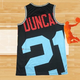 Camiseta San Antonio Spurs Tim Duncan NO 21 Mitchell & Ness Big Face Negro