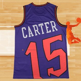 Camiseta Toronto Raptors Vince Carter NO 15 Mitchell & Ness Big Face Violeta