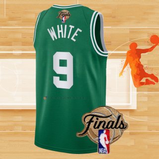 Camiseta Boston Celtics Derrick White NO 9 Icon 2022 NBA Finals Verde