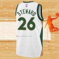 Camiseta Boston Celtics DJ Steward NO 26 Ciudad 2023-24 Blanco