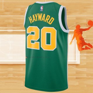 Camiseta Boston Celtics Gordon Hayward NO 20 Earned 2018-19 Verde