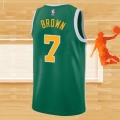 Camiseta Boston Celtics Jaylen Brown NO 7 Earned 2018-19 Verde