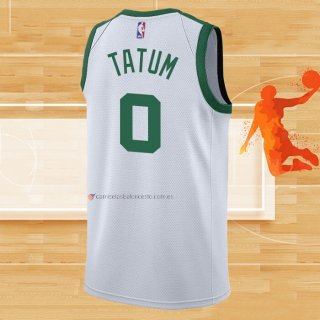 Camiseta Boston Celtics Jayson Tatum NO 0 75th Anniversary Blanco