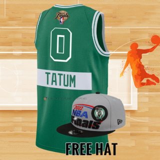 Camiseta Boston Celtics Jayson Tatum NO 0 Ciudad 2022 NBA Finals Verde