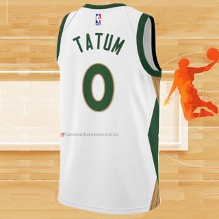 Camiseta Boston Celtics Jayson Tatum NO 0 Ciudad 2023-24 Blanco