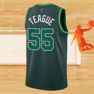 Camiseta Boston Celtics Jeff Teague NO 55 Earned 2020-21 Verde