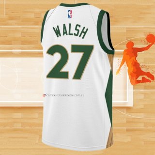 Camiseta Boston Celtics Jordan Walsh NO 27 Ciudad 2023-24 Blanco