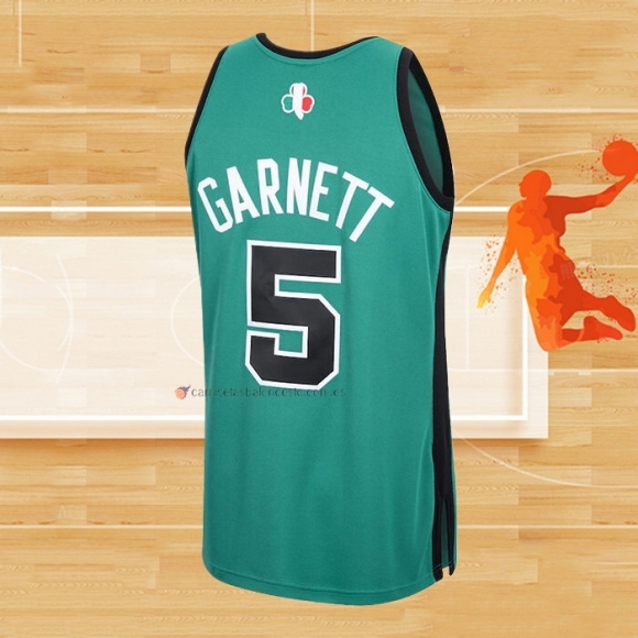 Camiseta Boston Celtics Kevin Garnett NO 5 Mitchell & Ness Verde