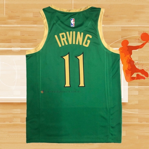 Camiseta Boston Celtics Kyrie Irving NO 11 Ciudad Verde