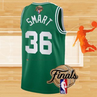 Camiseta Boston Celtics Marcus Smart NO 36 Icon 2022 NBA Finals Verde