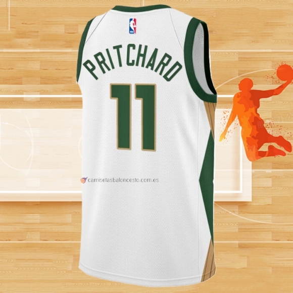 Camiseta Boston Celtics Payton Pritchard NO 11 Ciudad 2023-24 Blanco