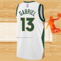 Camiseta Boston Celtics Wenyen Gabriel NO 13 Ciudad 2023-24 Blanco