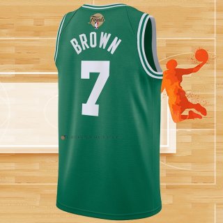 Camiseta Nino Boston Celtics Jaylen Brown NO 7 Icon 2024 Verde