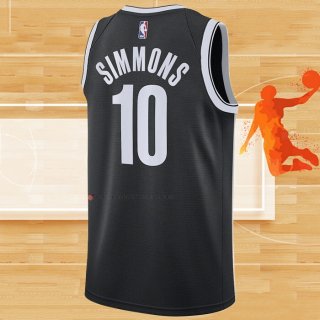 Camiseta Brooklyn Nets Ben Simmons NO 10 Icon 2021-22 Negro