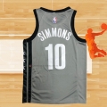 Camiseta Brooklyn Nets Ben Simmons NO 10 Statement 2020 Gris