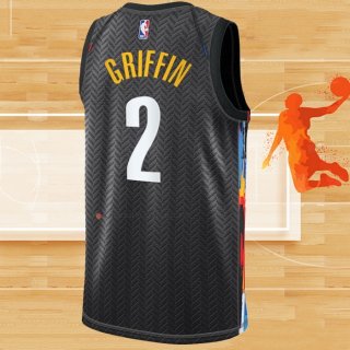 Camiseta Brooklyn Nets Blake Griffin NO 2 Ciudad 2020-21 Negro