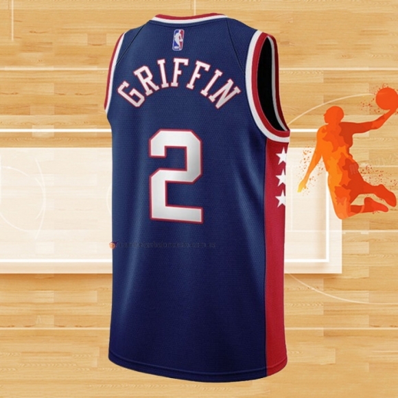 Camiseta Brooklyn Nets Blake Griffin NO 2 Ciudad 2021-22 Azul