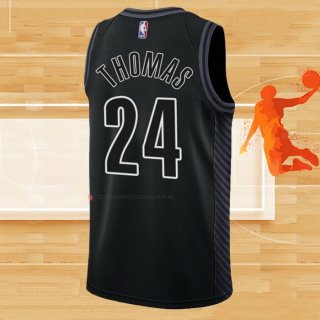 Camiseta Brooklyn Nets Cam Thomas NO 24 Statement 2022-23 Negro