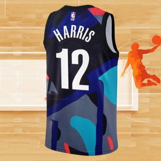 Camiseta Brooklyn Nets Joe Harris NO 12 Ciudad 2023-24 Negro